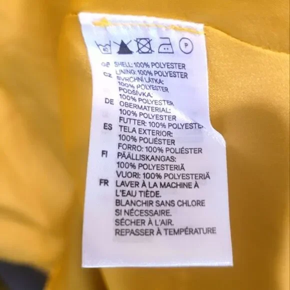 H&M Yellow Women's Pleated Midi Spring Dress Size 6 - Picture 4 of 5